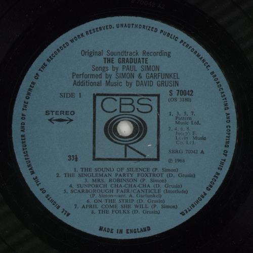 Simon & Garfunkel The Graduate - 2nd - EX vinyl LP album (LP record) UK SGFLPTH870044