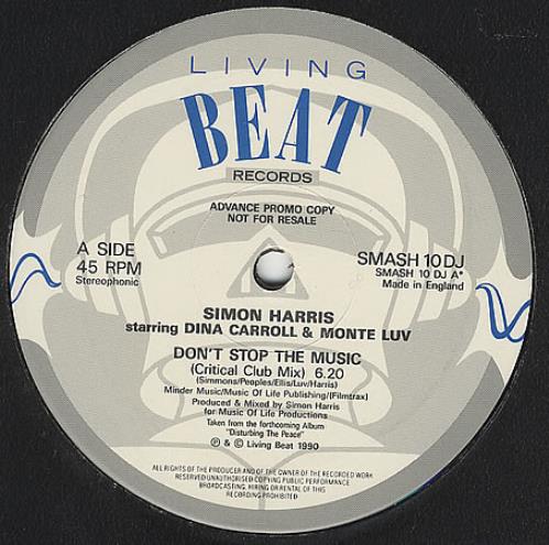 Simon Harris Don't Stop The Music 12" vinyl single (12 inch record / Maxi-single) UK IMN12DO388221