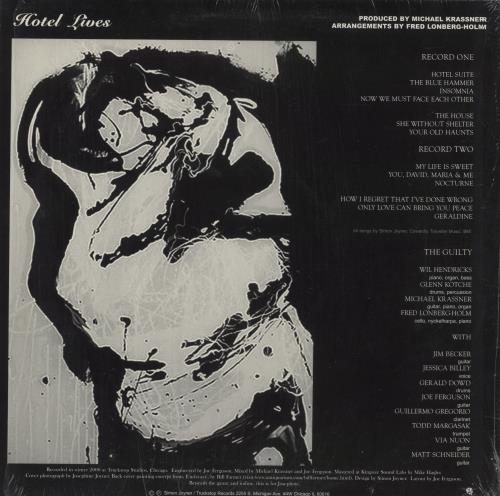 Simon Joyner Hotel Lives 2-LP vinyl record set (Double LP Album) US 9PR2LHO869026