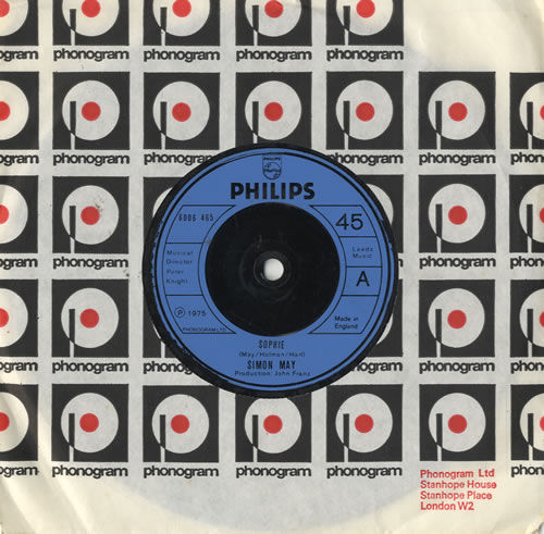 Simon May Sophie 7" vinyl single (7 inch record / 45) UK S6M07SO484100