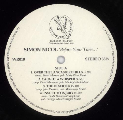 Simon Nicol Before Your Time... vinyl LP album (LP record) UK 4MOLPBE787370