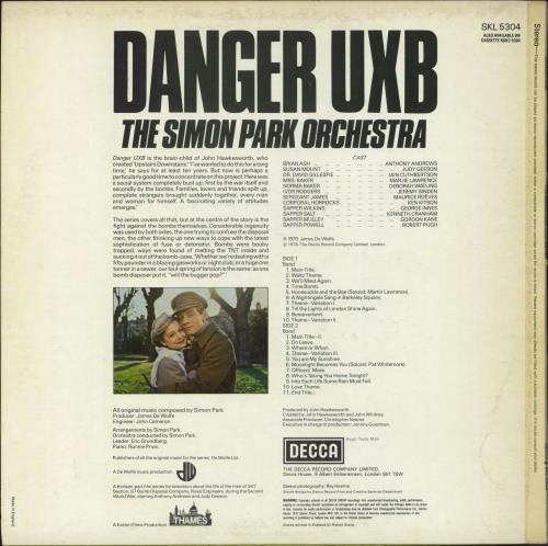 Simon Park Danger UXB vinyl LP album (LP record) UK S\PLPDA793041