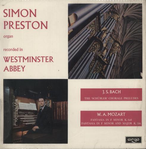 Simon Preston Mozart And Bach Organ Works vinyl LP album (LP record) UK YIOLPMO887422