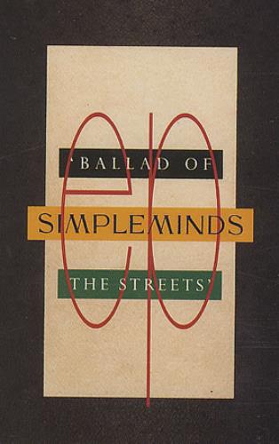 Simple Minds Ballad Of The Streets cassette single UK SIMCSBA204489
