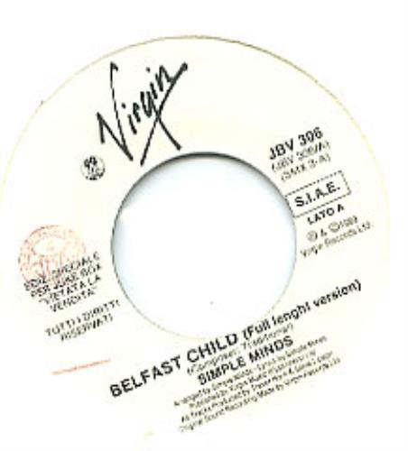 Simple Minds Belfast Child 7" vinyl single (7 inch record / 45) Italian SIM07BE312922