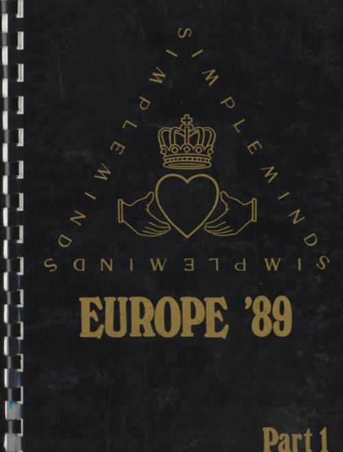 Simple Minds Europe '89 Itinerary UK SIMITEU552489