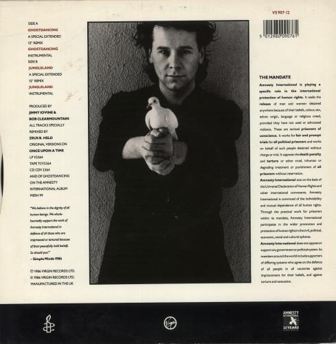Simple Minds Ghostdancing 12" vinyl single (12 inch record / Maxi-single) UK SIM12GH09821