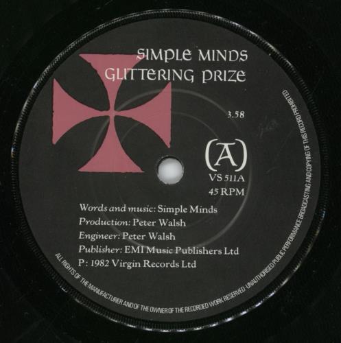 Simple Minds Glittering Prize 7" vinyl single (7 inch record / 45) UK SIM07GL109461