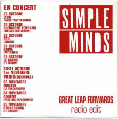 Simple Minds Great Leap Forwards CD single (CD5 / 5") French SIMC5GR54920