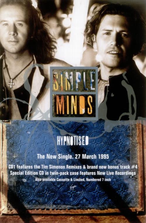 Simple Minds Hypnotised poster UK SIMPOHY441114