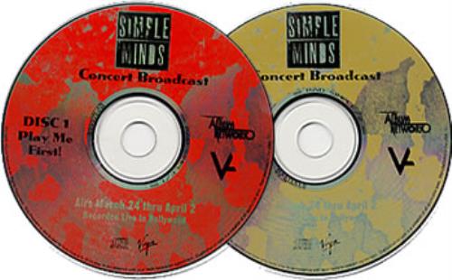 Simple Minds Live In Hollywood 2 CD album set (Double CD) US SIM2CLI68786