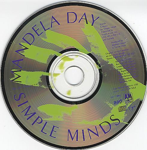 Simple Minds Mandela Day CD single (CD5 / 5") US SIMC5MA22409