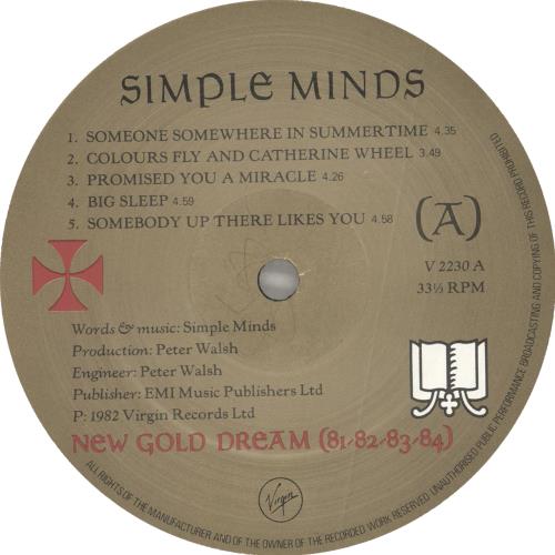 Simple Minds New Gold Dream + Gold Inner vinyl LP album (LP record) UK SIMLPNE49811