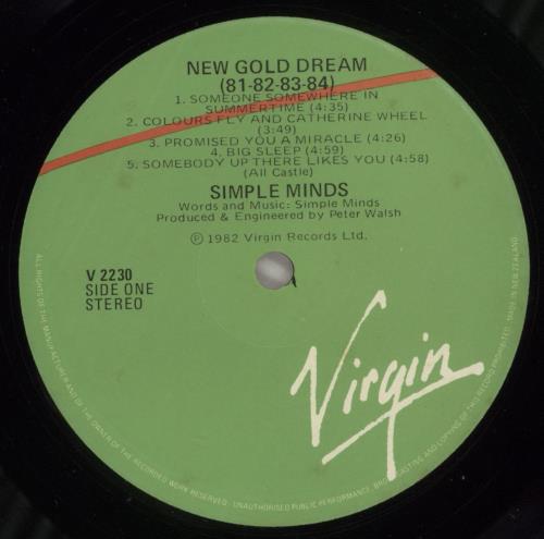 Simple Minds New Gold Dream vinyl LP album (LP record) New Zealand SIMLPNE877488