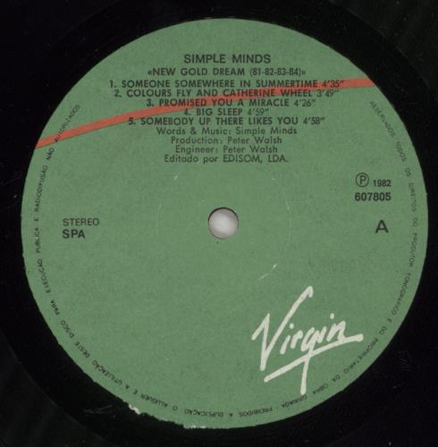 Simple Minds New Gold Dream vinyl LP album (LP record) Portuguese SIMLPNE878668