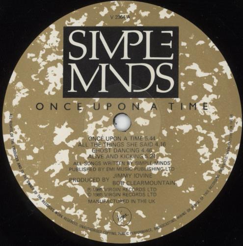 Simple Minds Once Upon A Time - Reversed artwork - EX vinyl LP album (LP record) UK SIMLPON881872