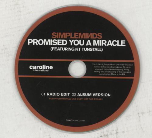 Simple Minds Promised You A Miracle CD single (CD5 / 5") UK SIMC5PR661949