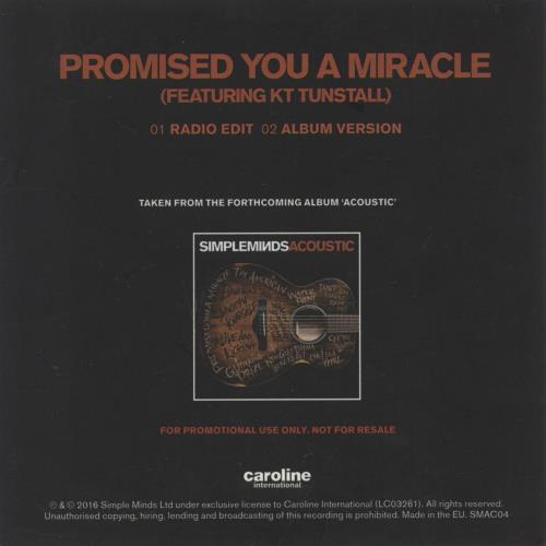 Simple Minds Promised You A Miracle CD single (CD5 / 5") UK SIMC5PR661949