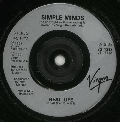 Simple Minds Real Life 7" vinyl single (7 inch record / 45) UK SIM07RE109474
