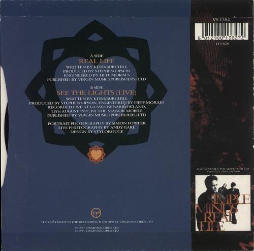 Simple Minds Real Life 7" vinyl single (7 inch record / 45) UK SIM07RE109474
