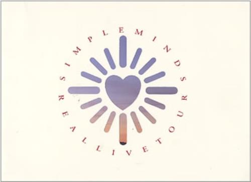 Simple Minds Real Live Tour tour programme UK SIMTRRE139012