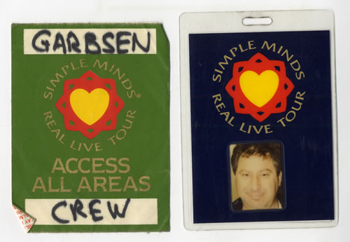 Simple Minds Real Live Tour tour pass UK SIMTPRE557121