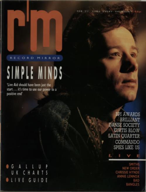 Simple Minds Record Mirror magazine UK SIMMARE321868