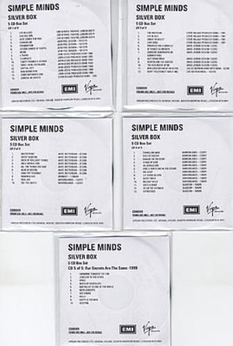 Simple Minds Silver Box CD-R acetate UK SIMCRSI306901