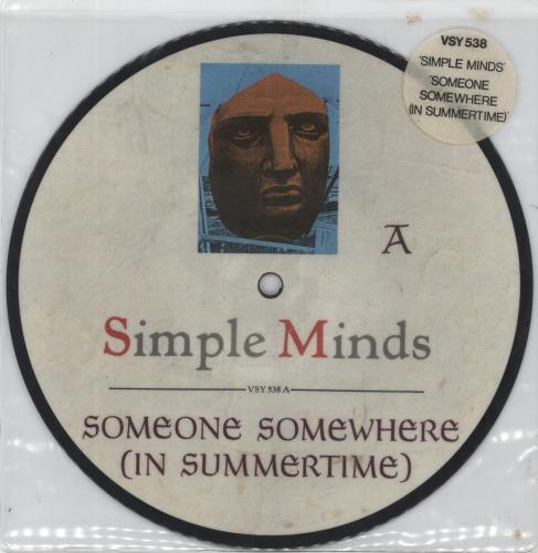 Simple Minds Someone Somewhere 7" vinyl picture disc (7 inch picture disc single) UK SIM7PSO103872