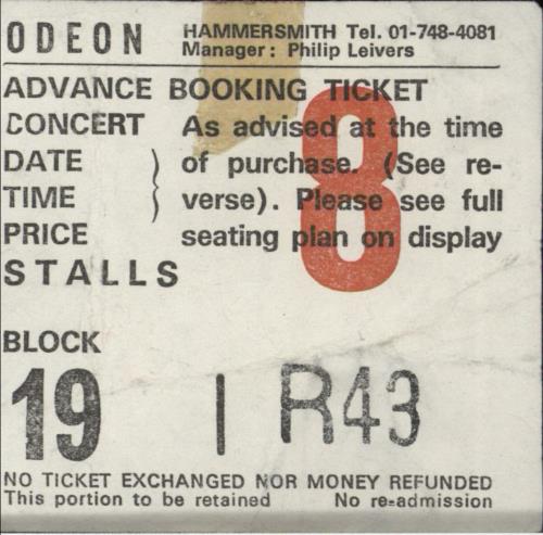 Simple Minds Sparkle In The Rain + ticket stub - EX tour programme UK SIMTRSP876975