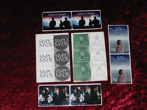 Simple Minds Sticker Sheets memorabilia UK SIMMMST321170