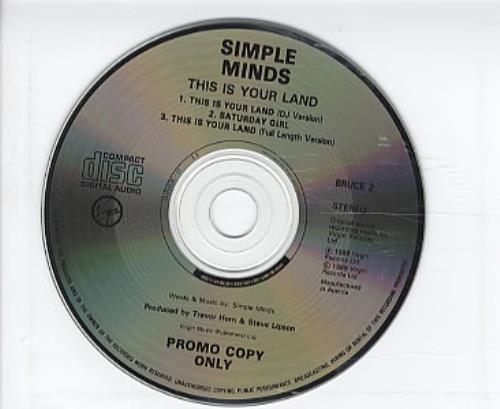 Simple Minds This Is Your Land CD single (CD5 / 5") UK SIMC5TH07989