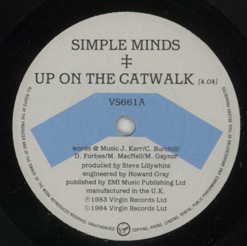 Simple Minds Up On The Catwalk 7" vinyl single (7 inch record / 45) UK SIM07UP109639