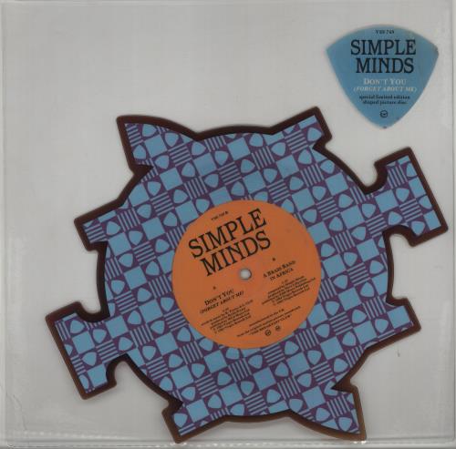 Simple Minds Don't You Forget About Me - Tea-stained shaped picture disc (picture disc vinyl record) UK SIMSHDO428084