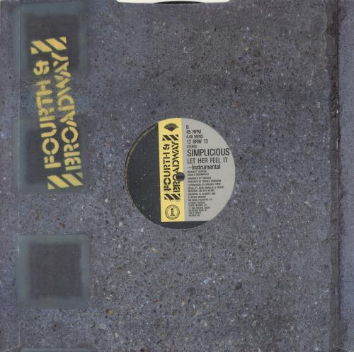 Simplicious Let Her Feel It 12" vinyl single (12 inch record / Maxi-single) UK 0VY12LE736847