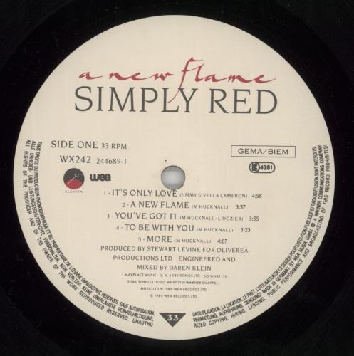 Simply Red A New Flame - Shrink vinyl LP album (LP record) UK REDLPAN864417