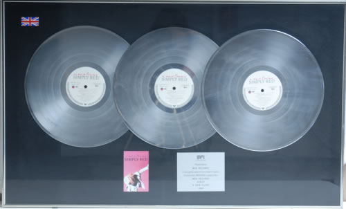 Simply Red A New Flame - Triple Platinum award disc UK REDAWAN592538