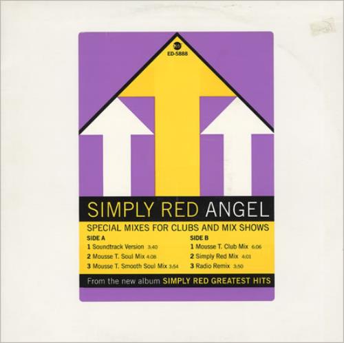 Simply Red Angel - Special Mixes For Clubs 12" vinyl single (12 inch record / Maxi-single) US RED12AN77582