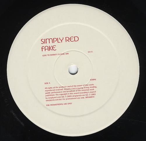 Simply Red Fake 12" vinyl single (12 inch record / Maxi-single) UK RED12FA254299