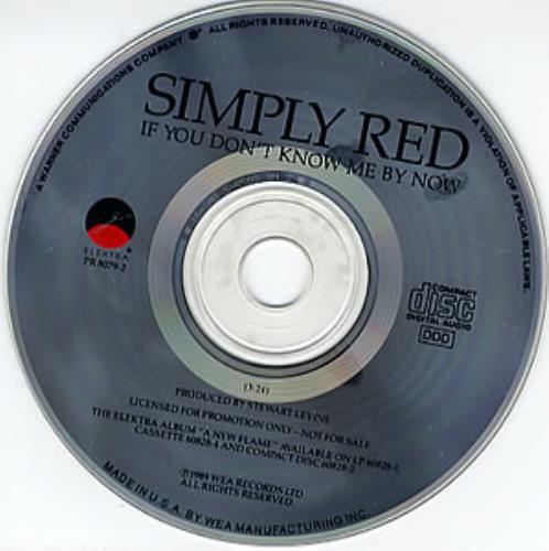 Simply Red If You Don't Know Me By Now CD single (CD5 / 5") US REDC5IF26969
