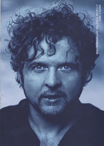 Simply Red Lyceum Theatre 1998 tour programme UK REDTRLY220608
