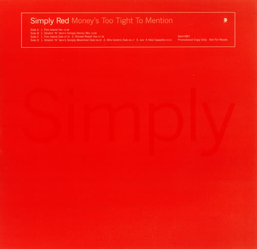 Simply Red Money's Too Tight - Double Pack 12" vinyl single (12 inch record / Maxi-single) UK RED12MO78597