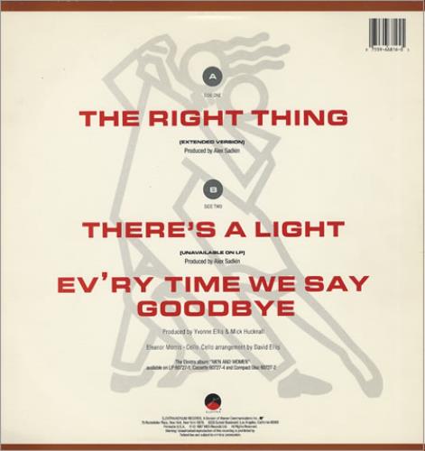 Simply Red The Right Thing 12" vinyl single (12 inch record / Maxi-single) US RED12TH47266