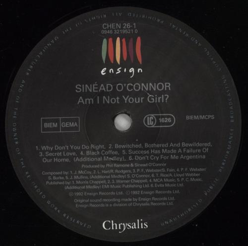 Sinead O'Connor Am I Not Your Girl? - EX vinyl LP album (LP record) UK SINLPAM802000