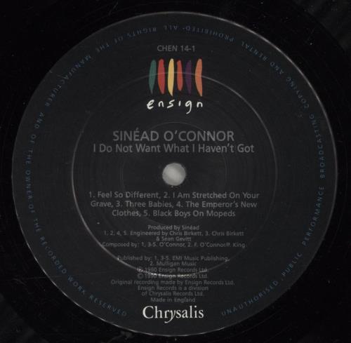 Sinead O'Connor I Do Not Want What I Haven't Got - VG vinyl LP album (LP record) UK SINLPID879318