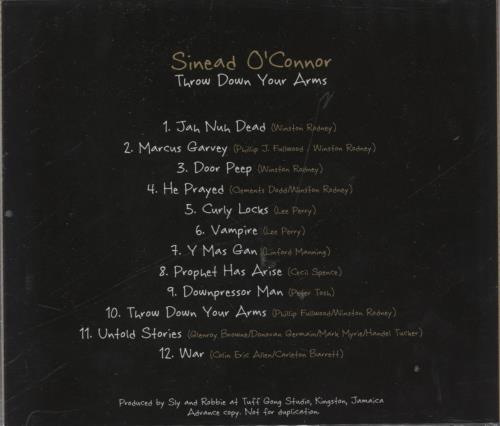 Sinead O'Connor Throw Down Your Arms CD album (CDLP) US SINCDTH439496