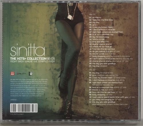 Sinitta The Hits+ Collection 86-09 2 CD album set (Double CD) UK SIT2CTH484928