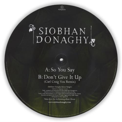 Siobhan Donaghy So You Say 12" vinyl picture disc (12 inch picture record) UK IOB2PSO404703