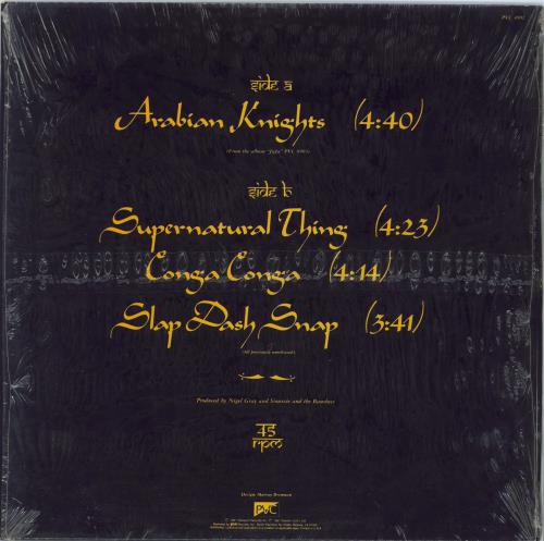 Siouxsie & The Banshees Arabian Knights - Opened shrink 12" vinyl single (12 inch record / Maxi-single) US SIO12AR795232