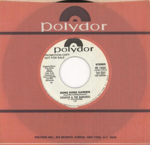 Siouxsie & The Banshees Hong Kong Garden 7" vinyl single (7 inch record / 45) US SIO07HO29459